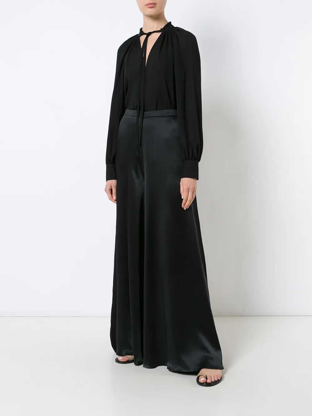 VOZ bisschop mouw blouse - Zwart