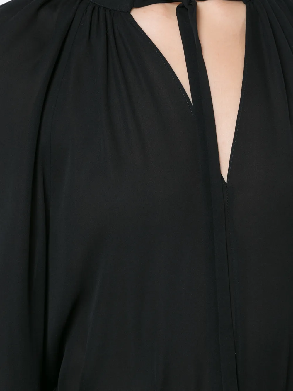 VOZ bisschop mouw blouse Zwart