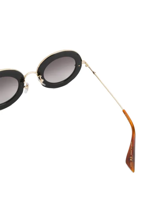 round frame metal gucci sunglasses