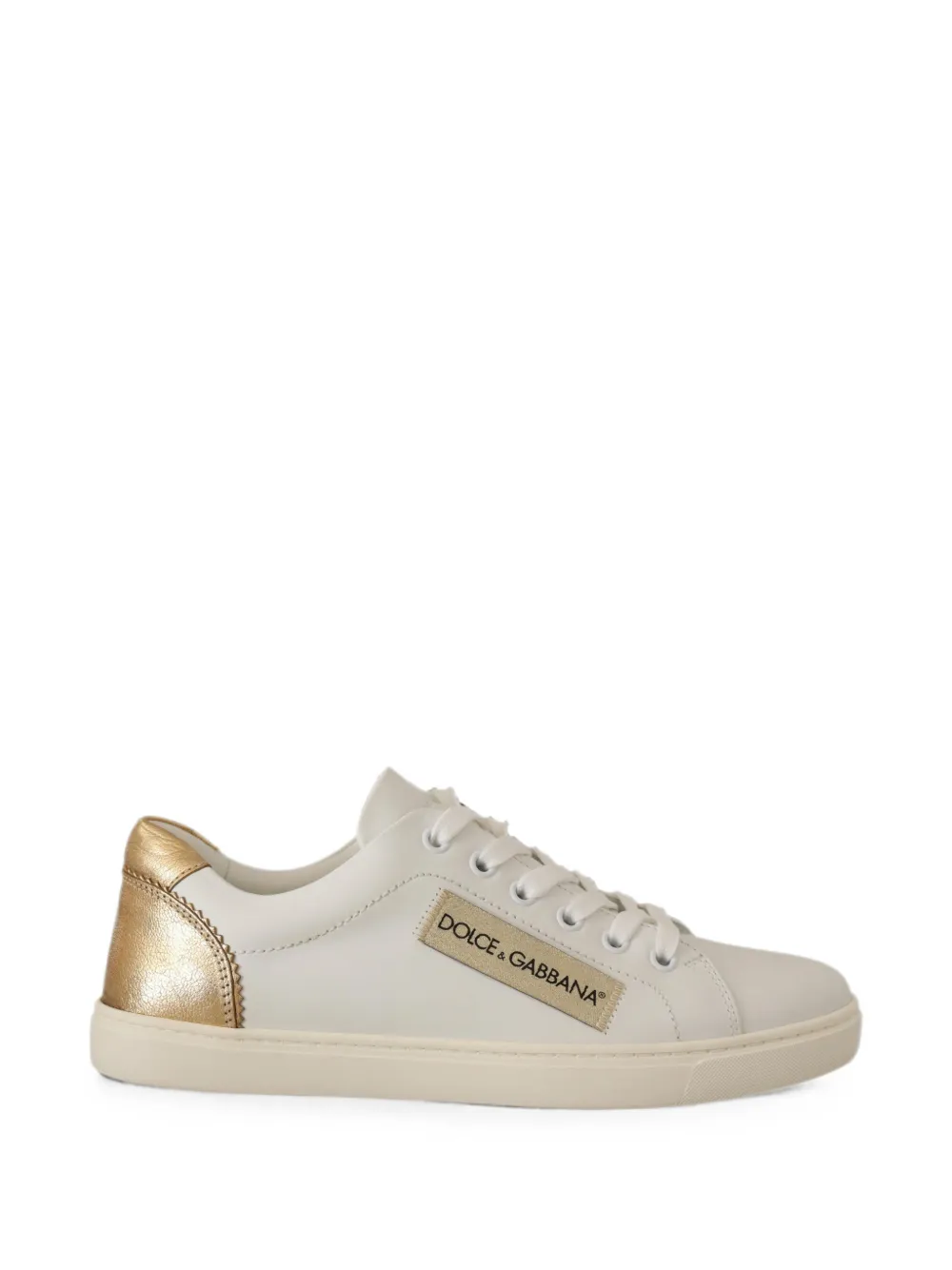 Dolce & Gabbana Sneakers mit kontrastierender Fersenkappe - Weiß