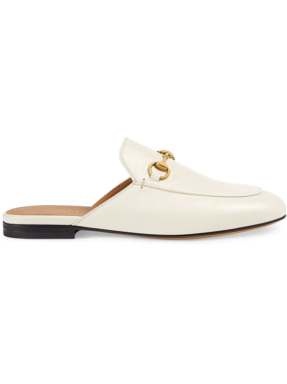 Gucci white Princetown Horsebit motif 