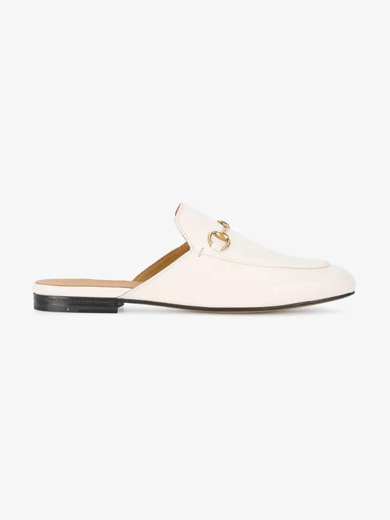 white gucci mules