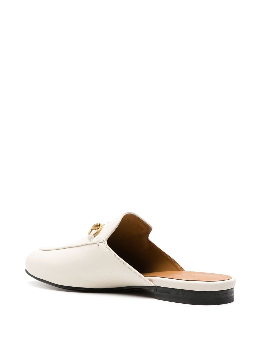 Shop Gucci Princetown Leather Mules In White