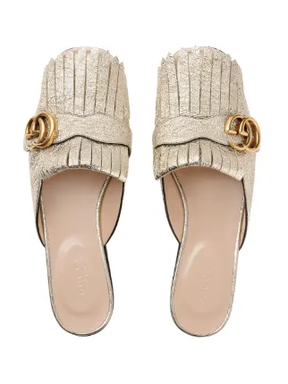 gucci marmont mules gold