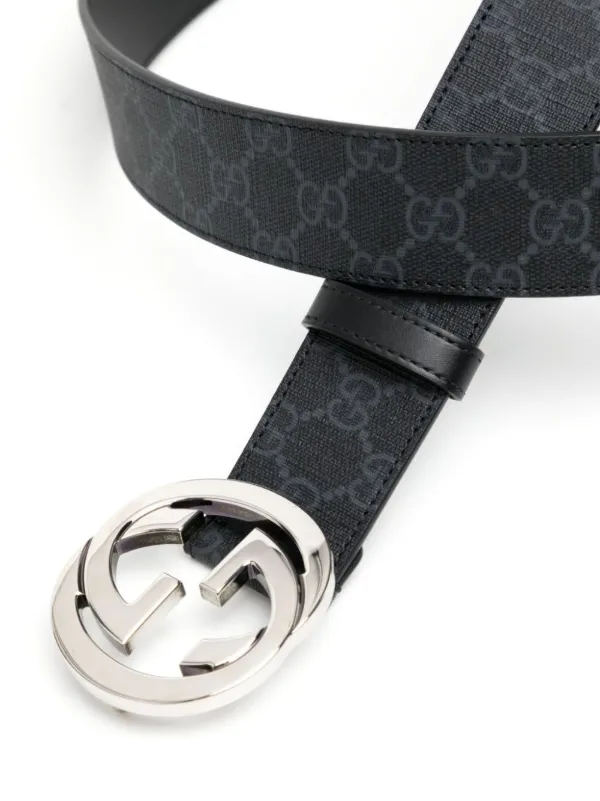 Black supreme gucci belt online