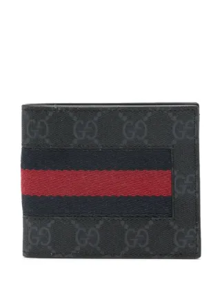 Gucci GG Supreme Sylvie Web Wallet Black FARFETCH