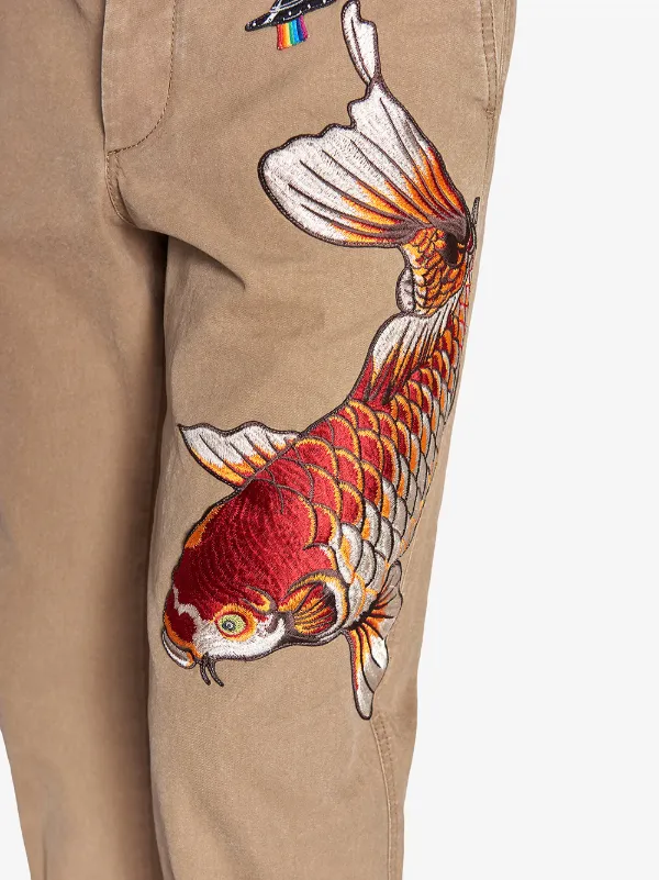 gucci koi fish pants