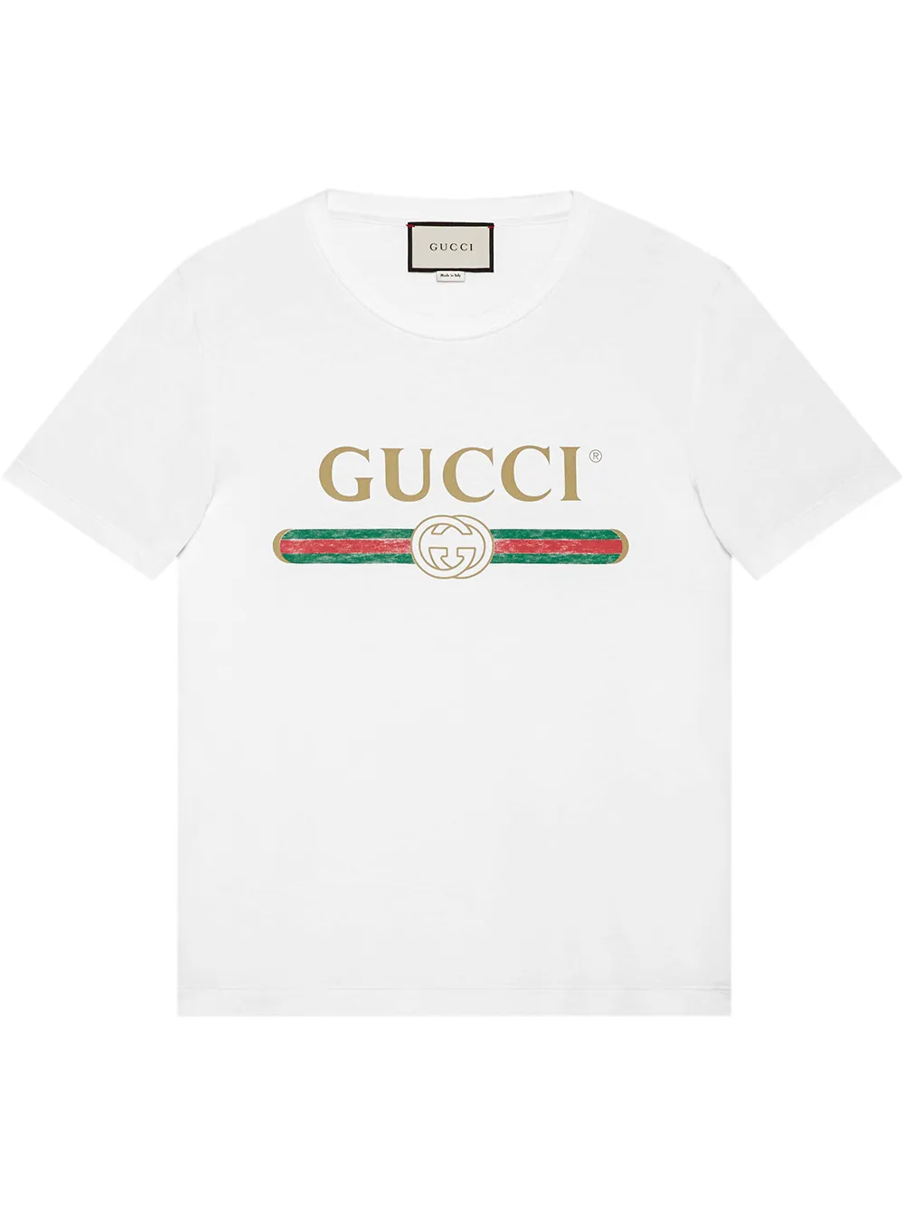 Gucci Logo Print Cotton T-shirt - Farfetch