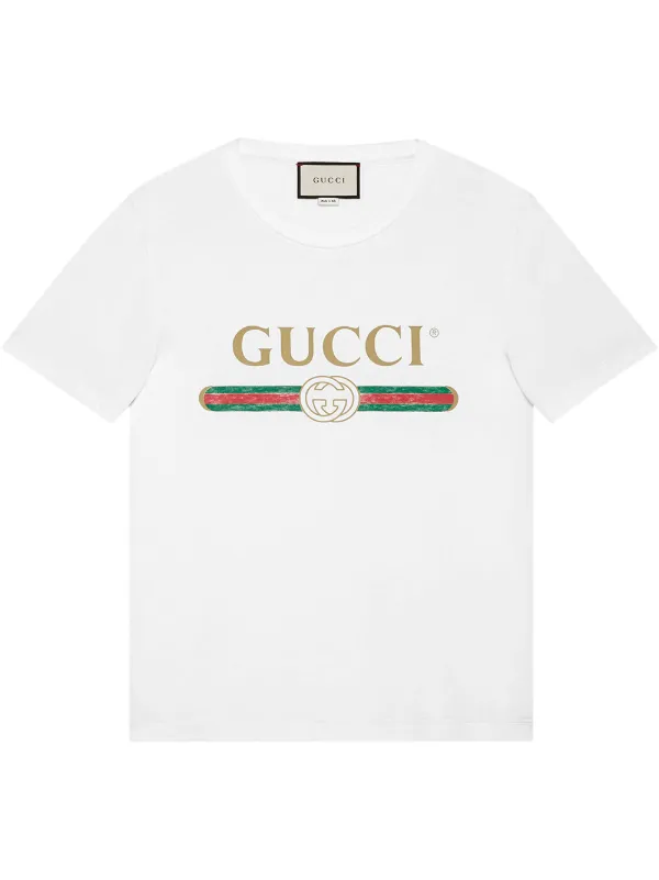 Gucci グッチ Gucci プリント ウォッシュドオーバーサイズ Tシャツ