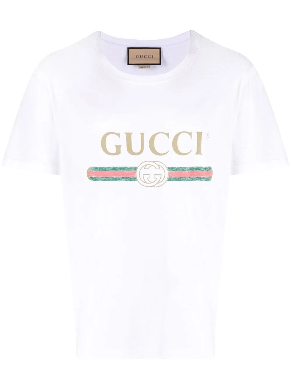 Gucci Logo Print Cotton T-shirt - Farfetch