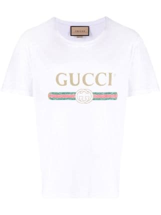 Gucci グッチ Gucci プリント ウォッシュドオーバーサイズ Tシャツ