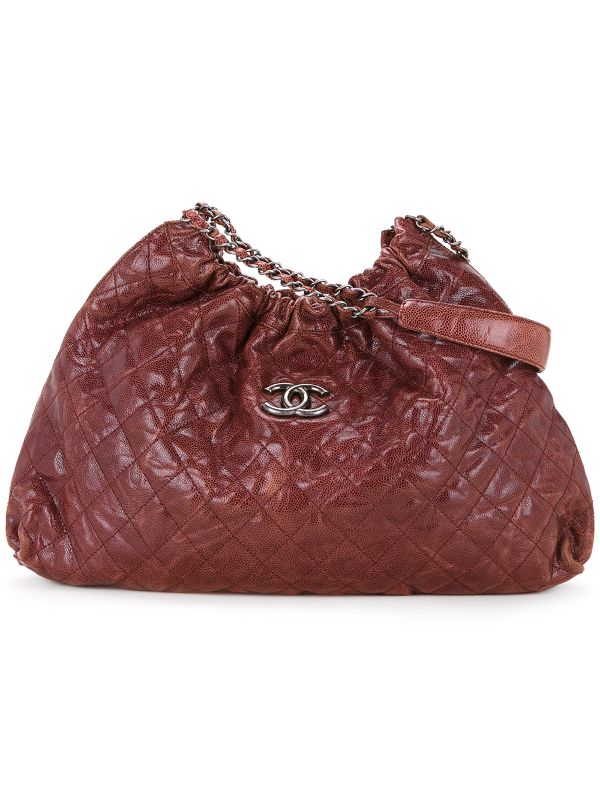 chanel quilted hobo bag