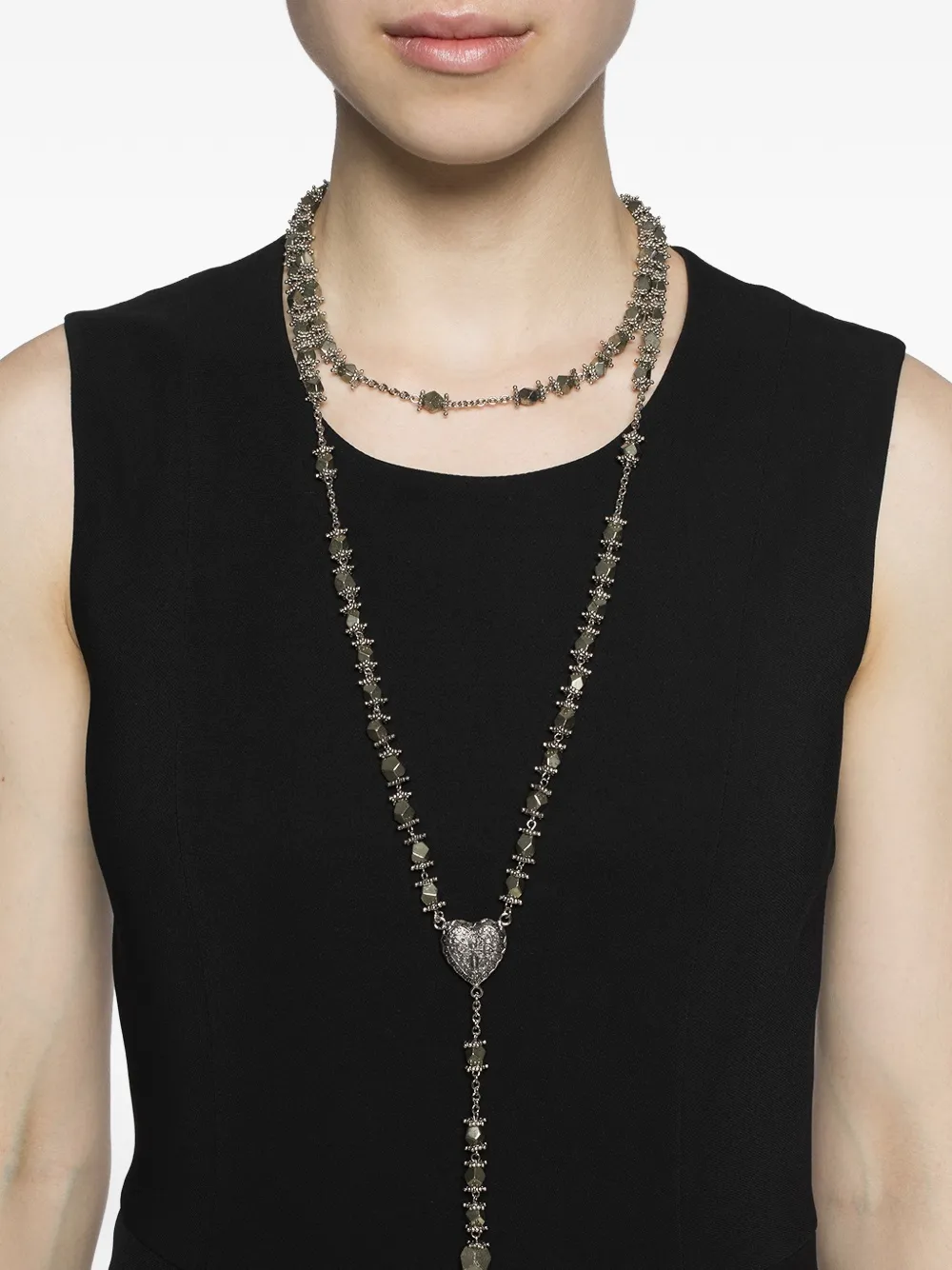  Givenchy Halskette Mit Herz Anhänger   Metallic 