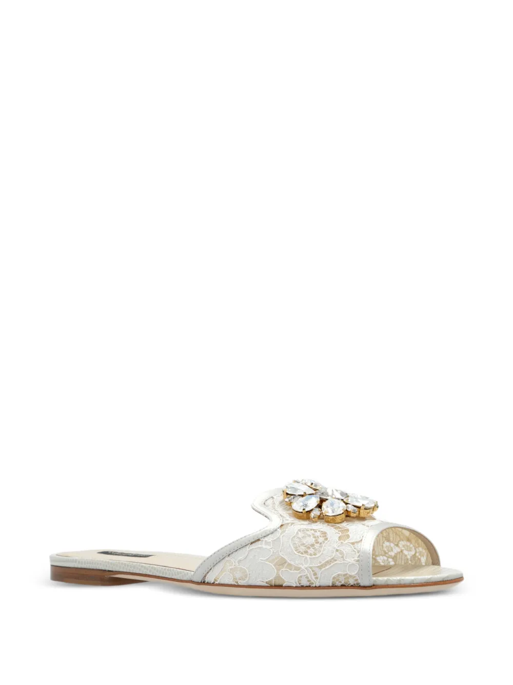 Dolce & Gabbana Bianca sandalen met broche Grijs