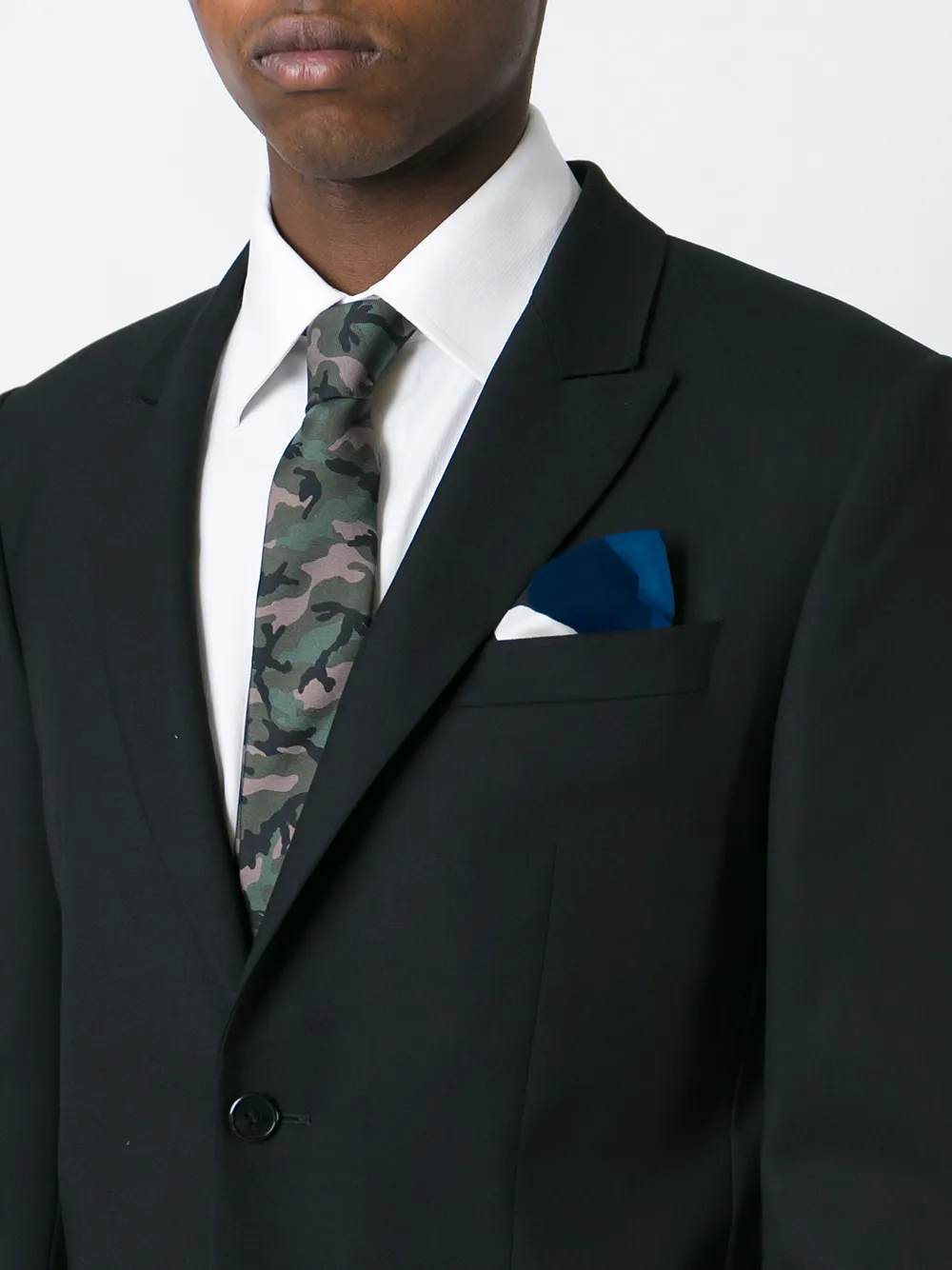 Valentino Garavani camouflage scarf - Blauw