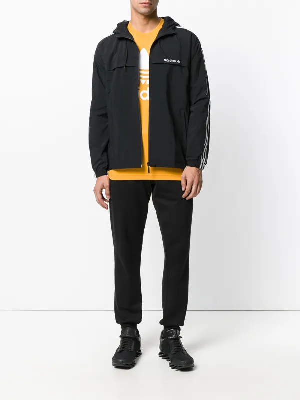 Adidas ストライプウィンドブレーカー | ブラック | FARFETCH JP