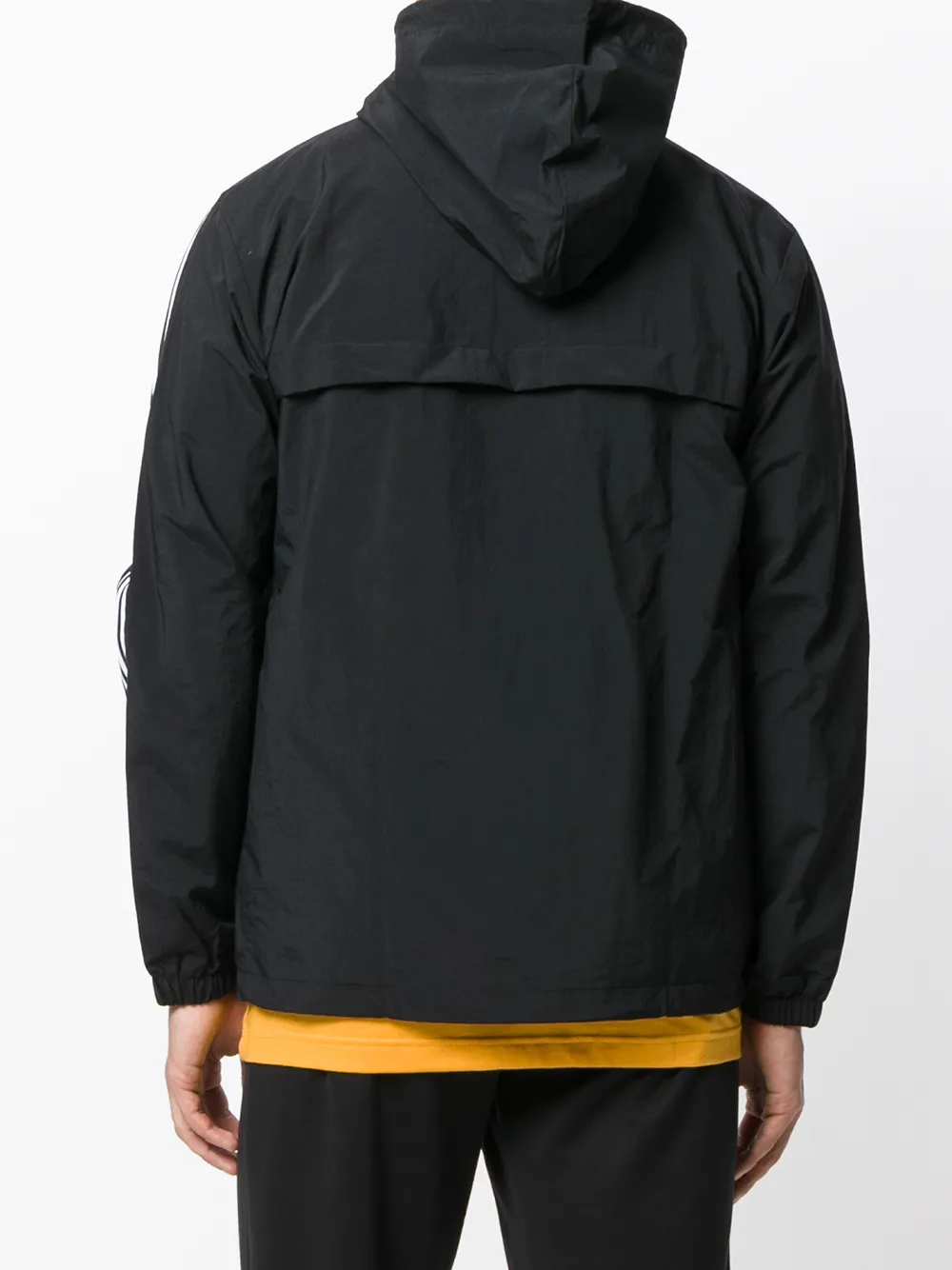 adidas Originals three stripe windbreaker jacket Zwart