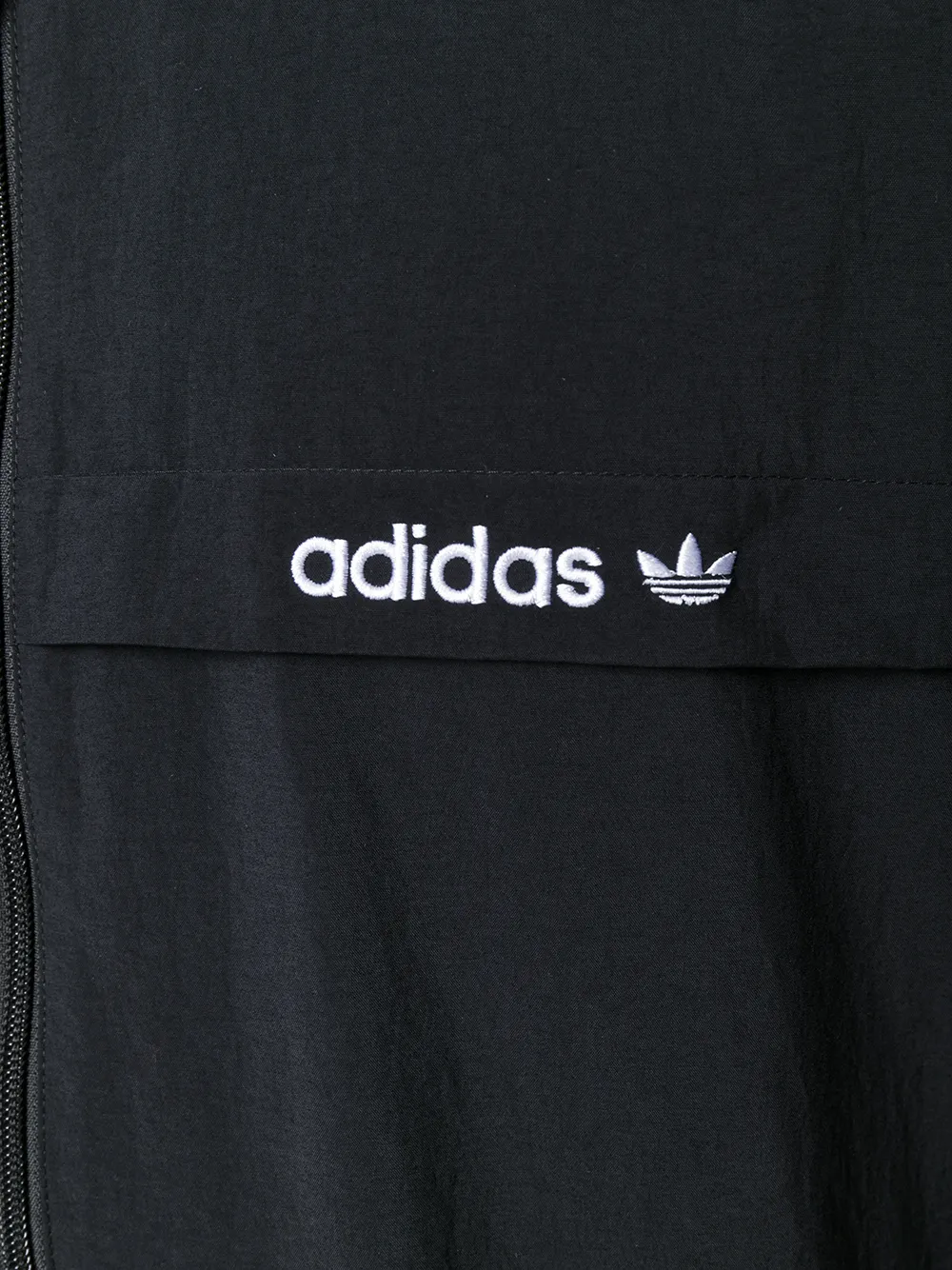 adidas Originals three stripe windbreaker jacket Zwart