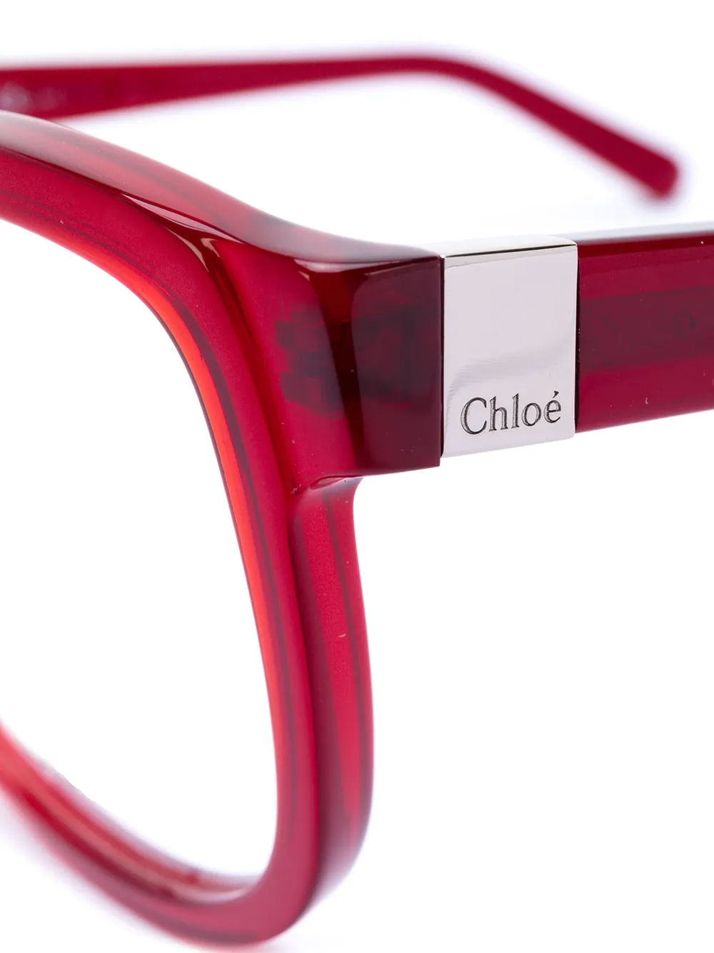 Chloé Eyewear ronde bril met acetaat Rood
