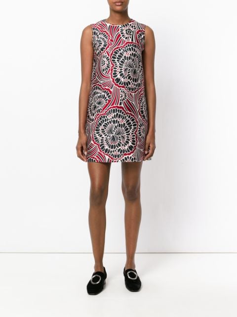 RED VALENTINO Floral Pattern A-Line Dress | ModeSens