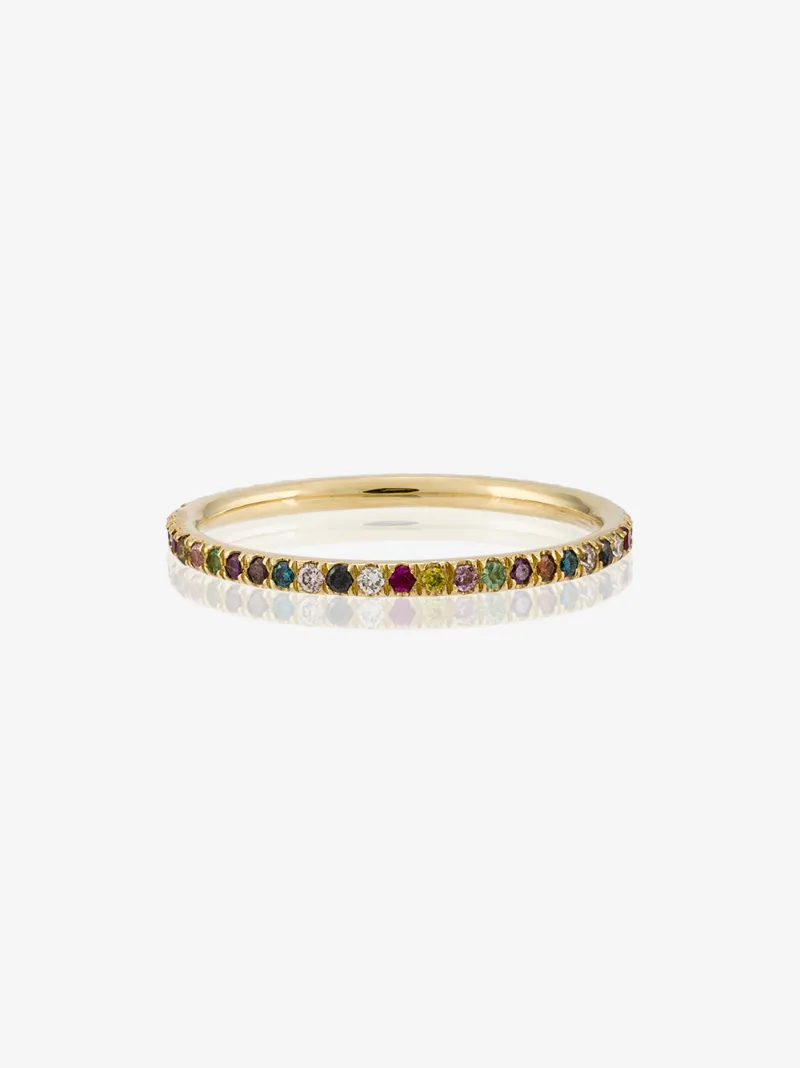 Ileana Makri Rainbow diamond band ring
