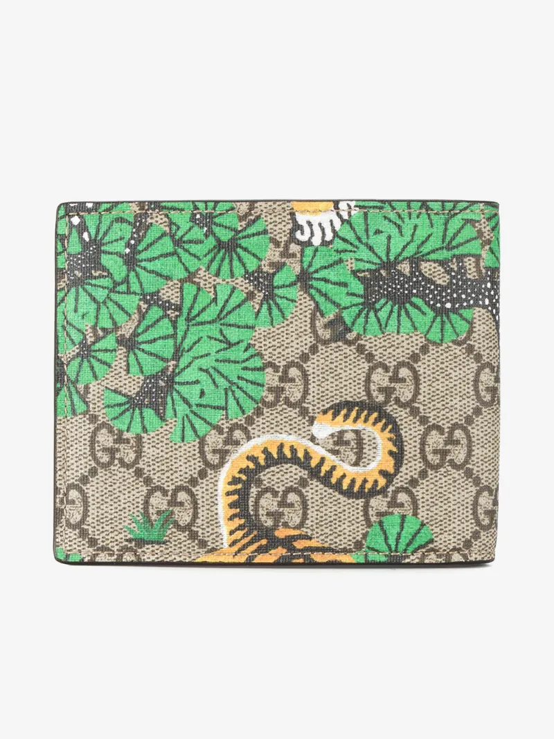 Gucci GG Bengal print billfold wallet
