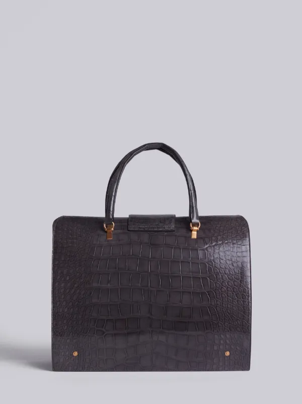 Mr. Thom Bag In Medium Grey Alligator