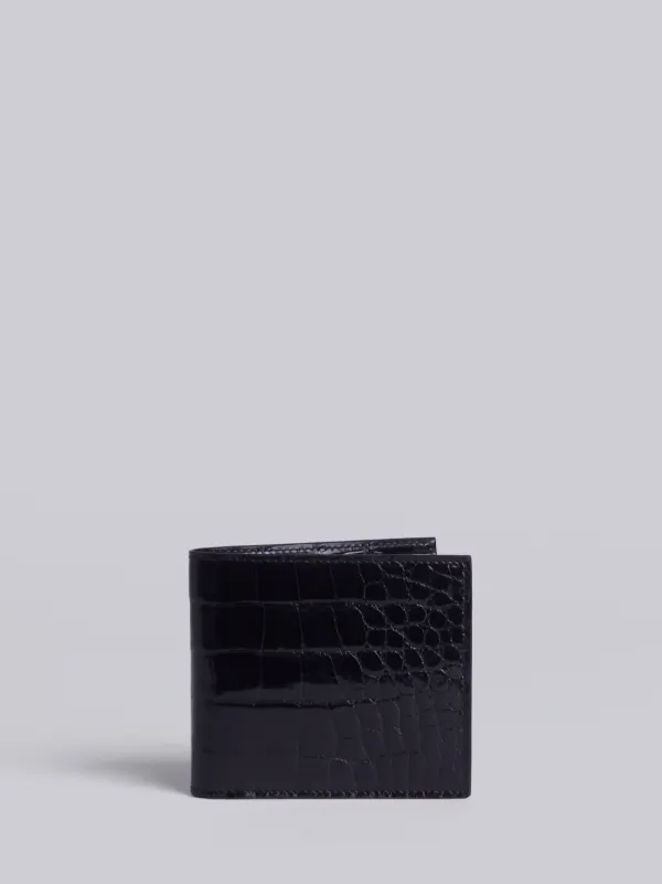 Billfold Wallet In Black Alligator