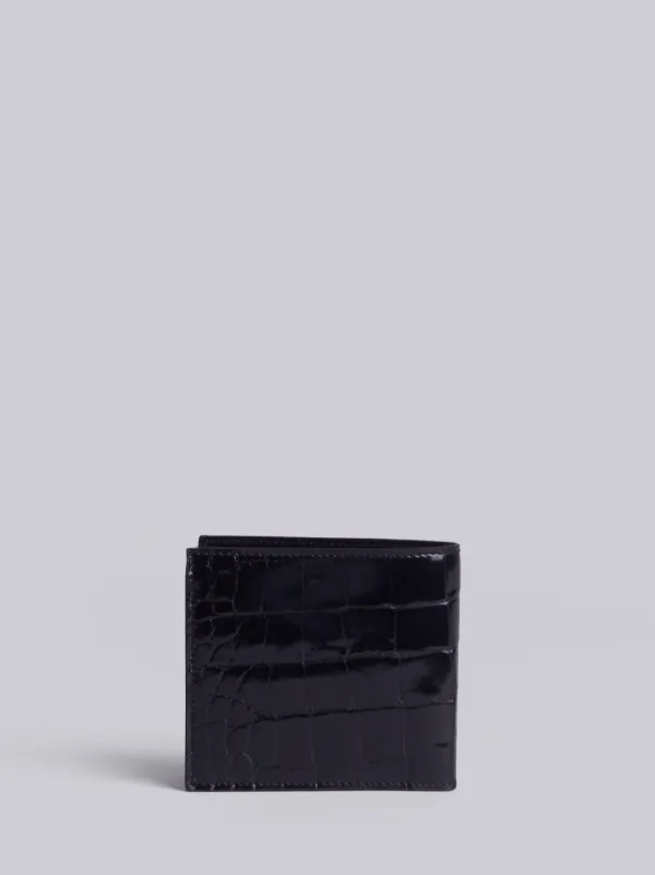Billfold Wallet In Black Alligator