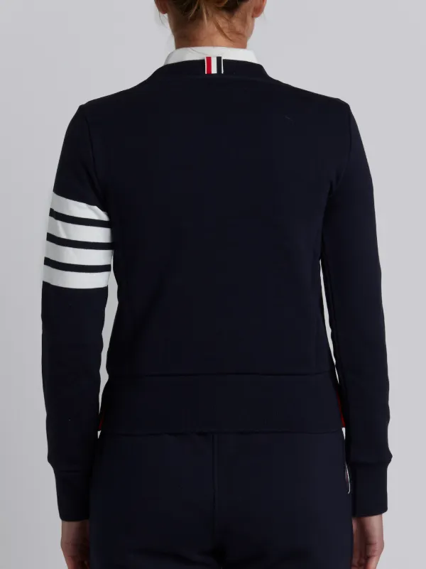 Womens Pullover Sweatshirt With Engineered 4-Bar Stripe