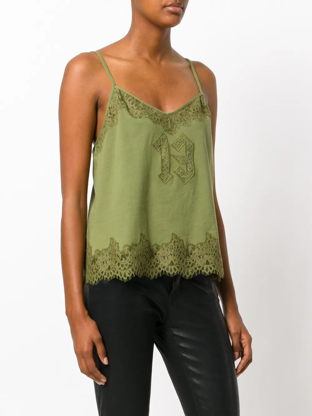  Fenty X Puma Kamisole Top Mit Spitzensaum   Grün 