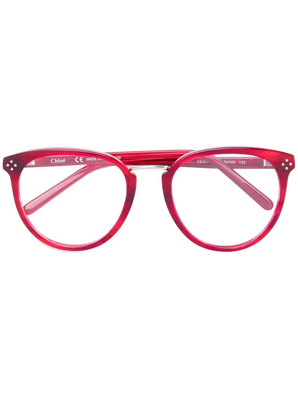 Chloé Eyewear Occhiali da sole tondi - Rosso