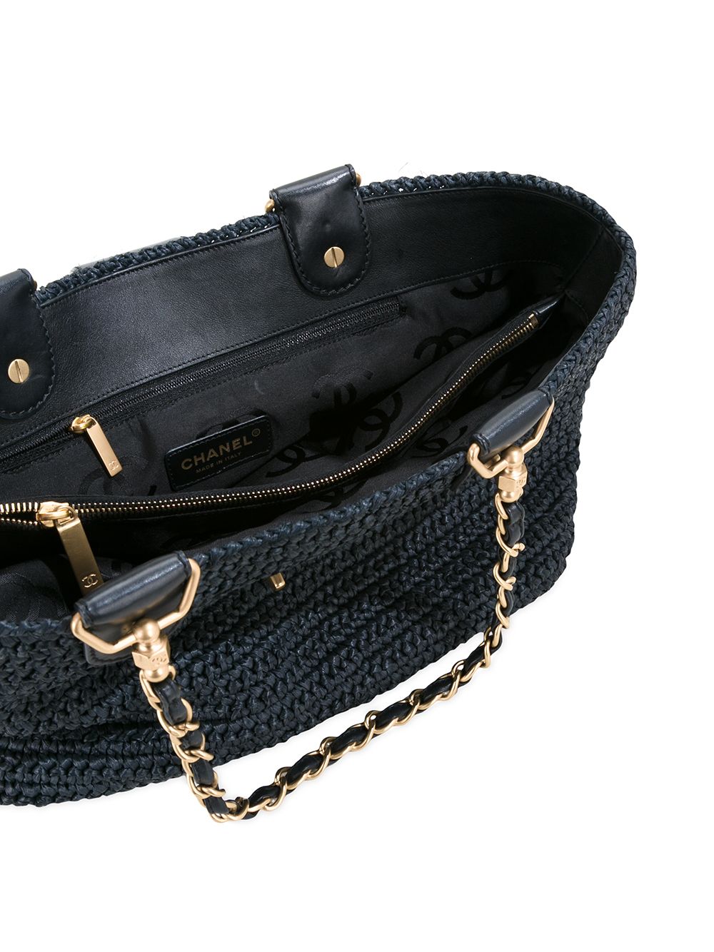 CHANEL woven raffia tote bag Women