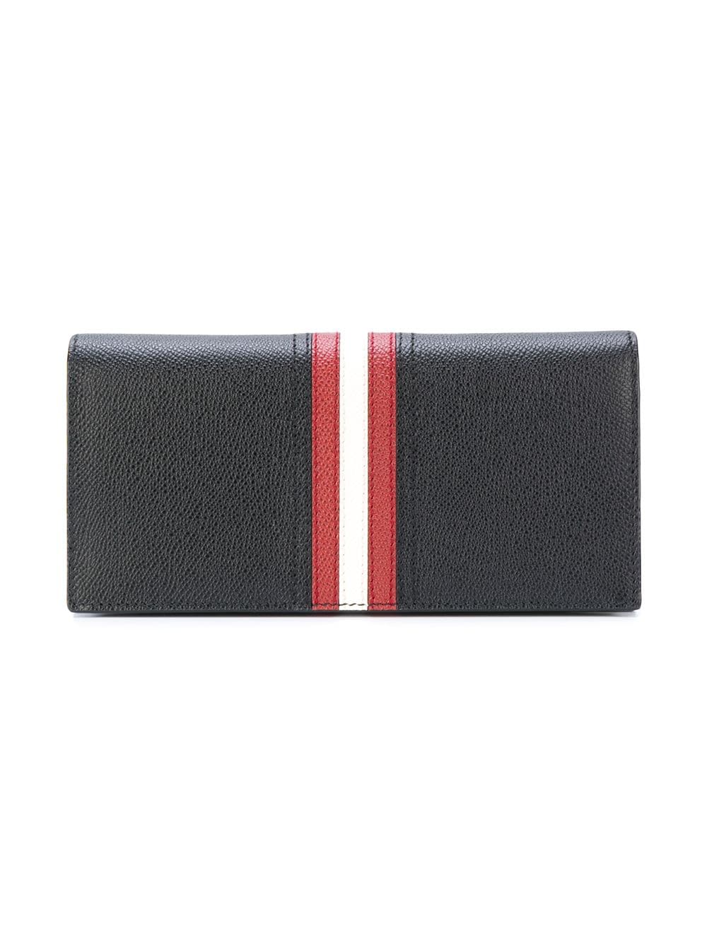 Bally stripe continental wallet - Zwart