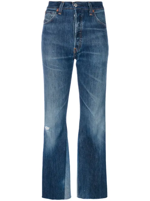 Re Done Wide Leg Cropped Jeans 