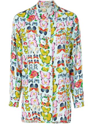 Versace butterfly discount shirt