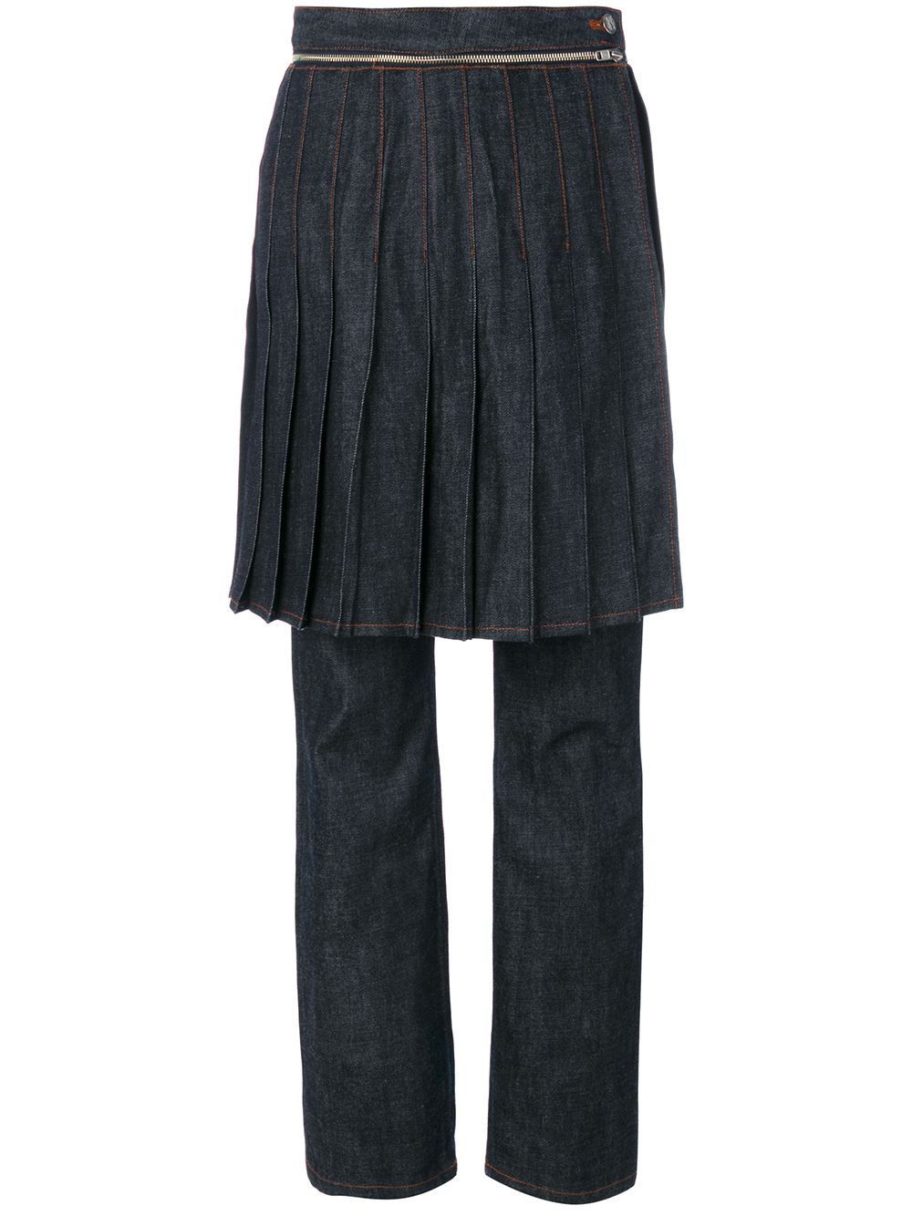 фото Jean Paul Gaultier Pre-Owned джинсовые брюки с юбкой