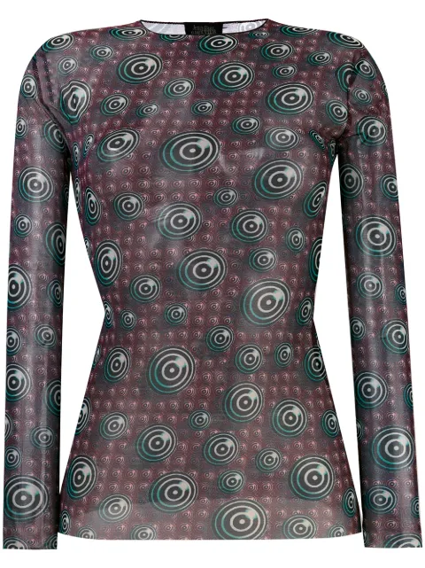 Jean Paul Gaultier Pre-Owned sheer printed top