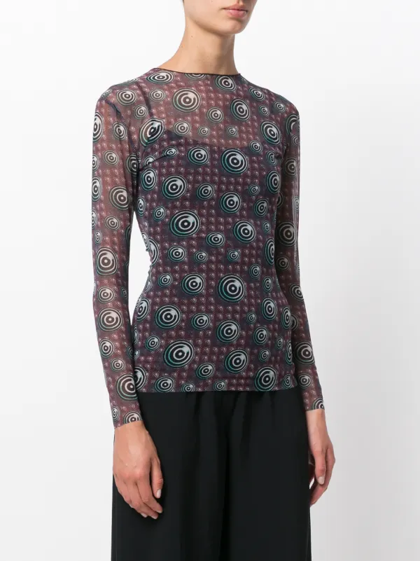 Jean Paul Gaultier // Black & White Polka Dot Mesh Top – VSP
