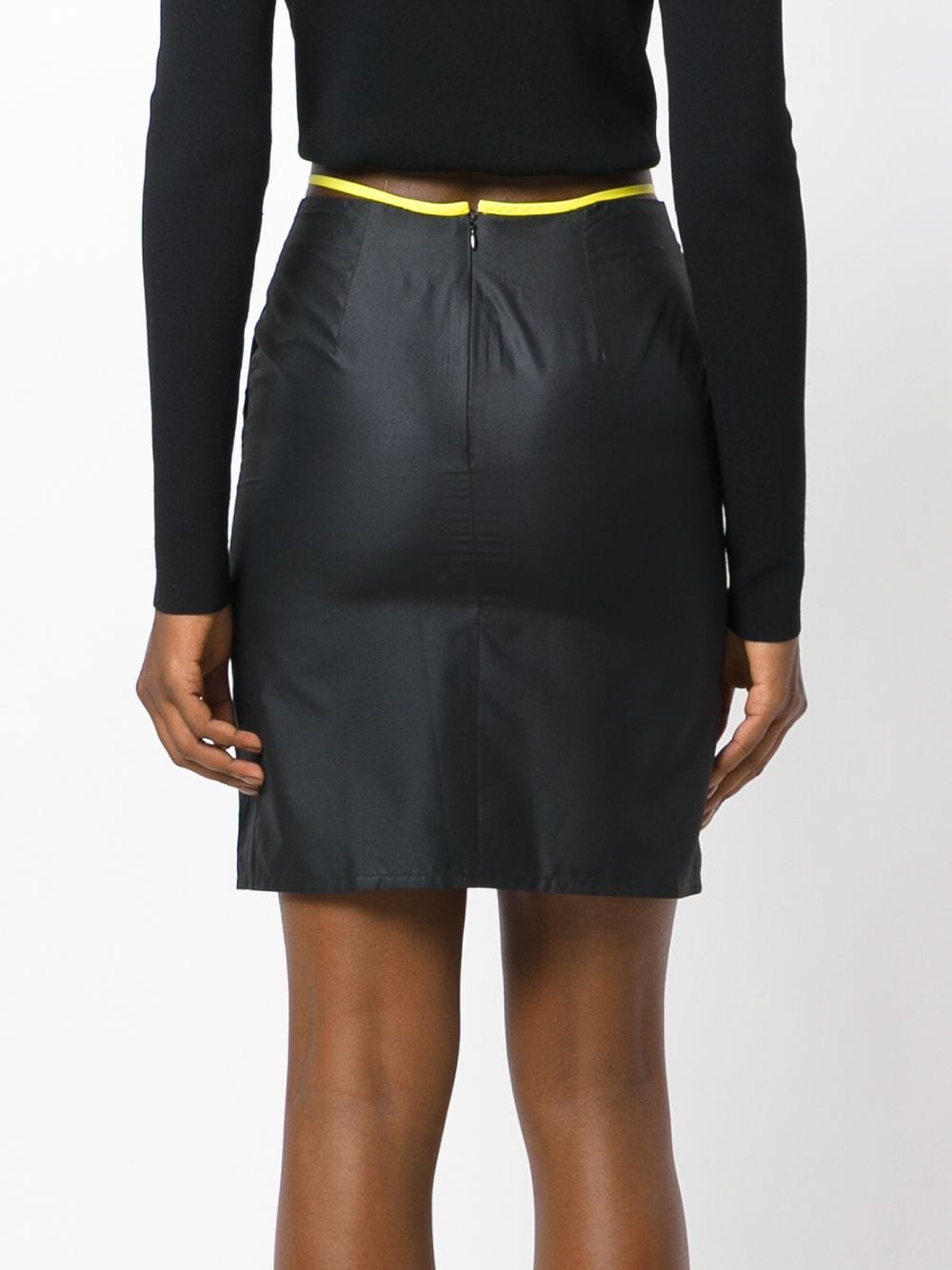 Pre-owned Helmut Lang Fitted Mini Skirt In Black