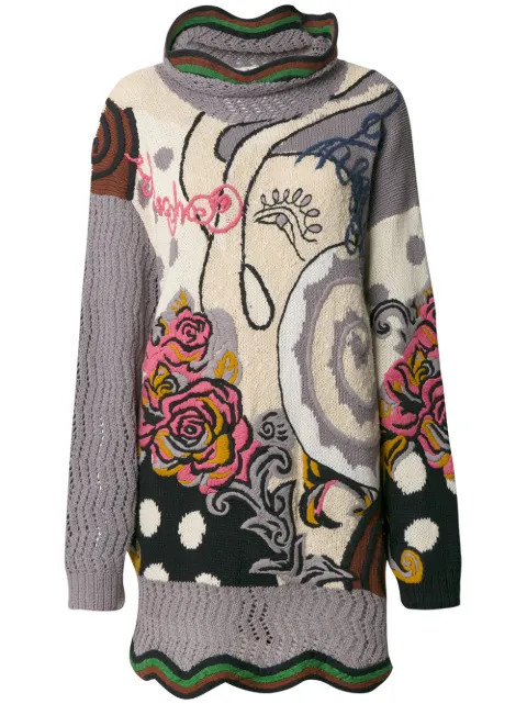 Kansai Yamamoto Pre-Owned 1990s floral embroidered knitted jumper