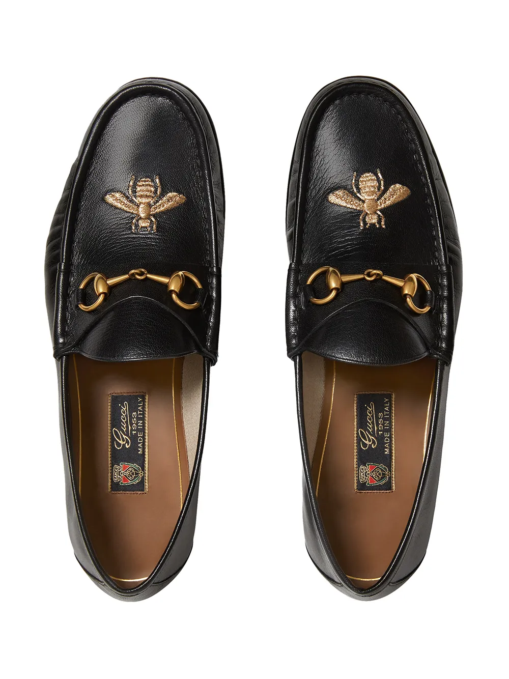 Gucci Leather Loafer With Bee Aw19 