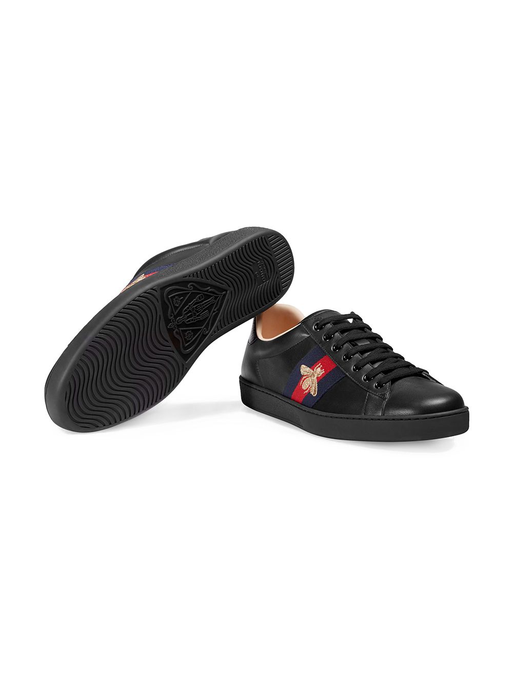 gucci ace embroidered sneaker black