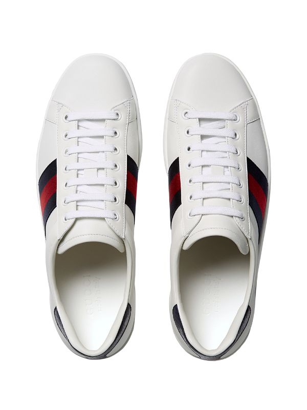 Ace leather low trainers Gucci Black size 7 UK in Leather - 32219899