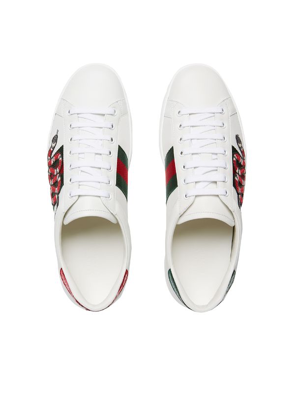 gucci white shoes snake