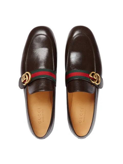 gucci donnie web leather loafer