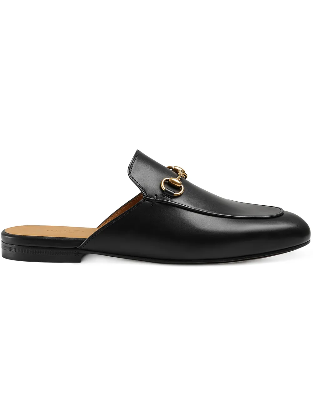 black Gucci Princetown Horsebit slipper 