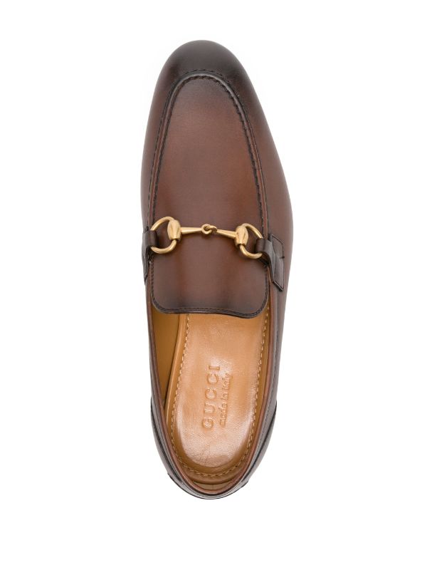 Brown Leather Gucci Jordaan Loafer