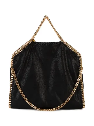 Stella Mccartney Black Gold Large Falabella Tote Bag Farfetch Stella Mccartney Black Gold Large Falabella Tote Bag