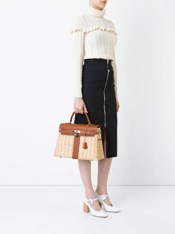 Hermes Kelly Picnic Mini Fauve Handbag - MAISON de LUXE